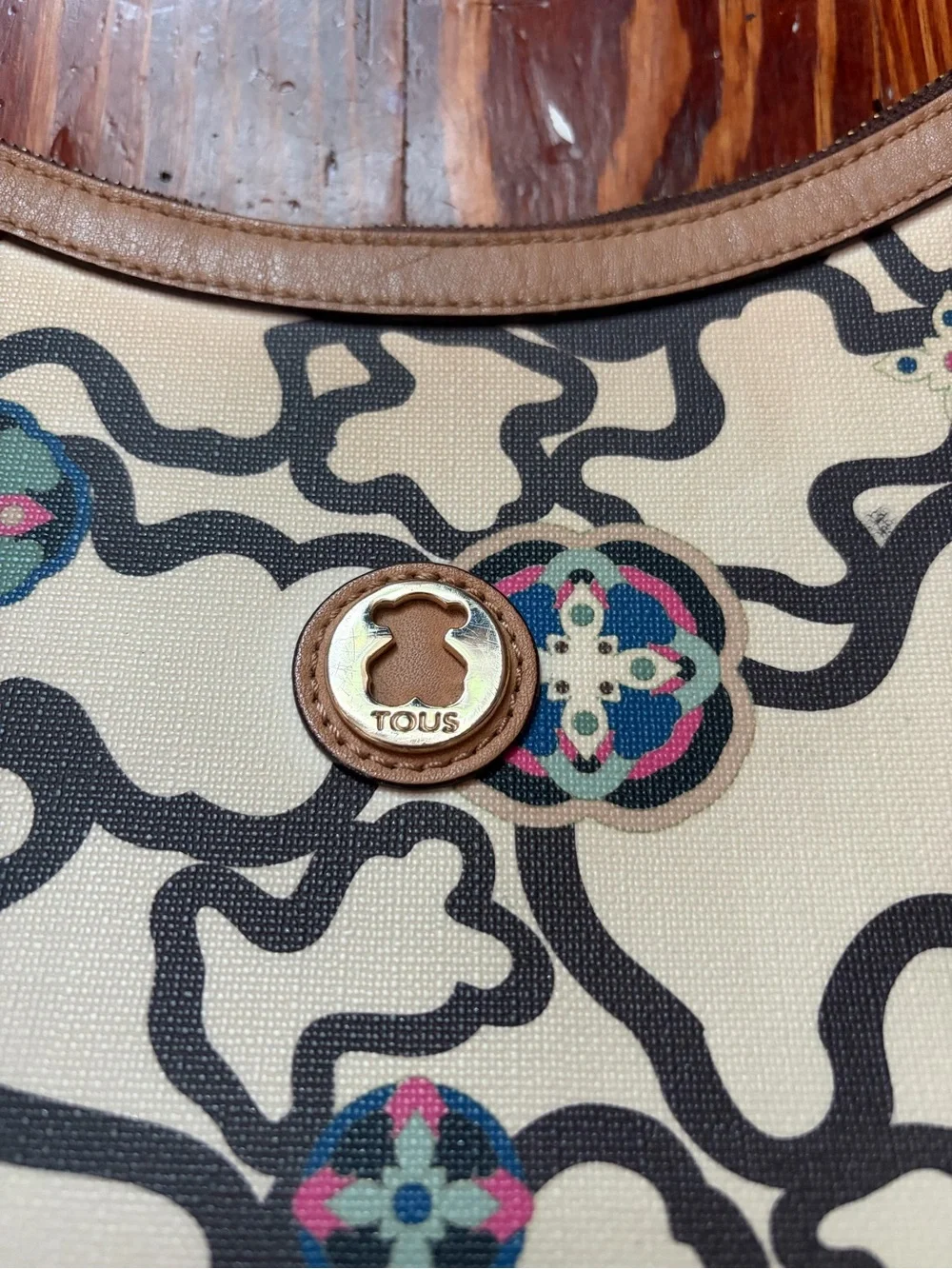 Tous Floral Shoulder Bag Hobo Purse